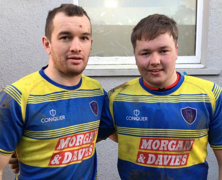 Rhodri Jenkins (17 points) and Bruce Gaskell (man of the match) as Aber go though